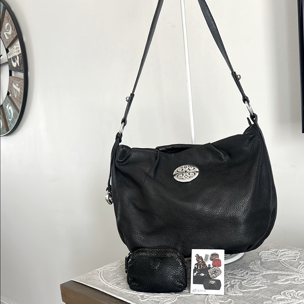 Brighton Bundle Pebble Leather Shoulder Bag and Coin Pouch